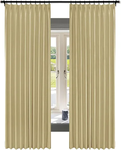 Vista 30 de Fcosie Juego de 2 paneles de cortinas opacas extralargas de 120 pulgadas de largo, cortinas de doble capa para oscurecer la habitación, paneles
