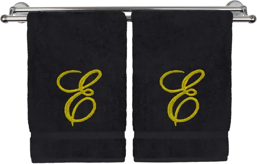 Vista 203 de Toalla de mano con monograma, regalo personalizado, 16 x 30 pulgadas, extra absorbente, 100% algodón turco, acabado de rizo suave, para baño, cocina