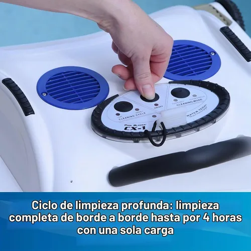 Vista 4 de POOL BLASTER CX-1 - Limpiador robótico inalámbrico para piscinas, aspiradora automática para piscinas enterradas y sobre el suelo, aspiradora