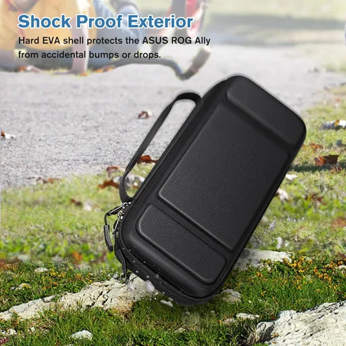 Vista 5 de Fintie Case for ASUS ROG Ally X 2024 ROG Ally 2023, Shockproof Protective Cover Hard Shell with Inner Pocket & 14 Game Card Slots for ASUS ROG Ally