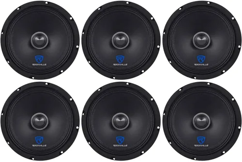 Vista 27 de Rockville RXM64 6.5 "150w 4 ohmios controlador de bajos medios altavoz de audio para coche de rango medio