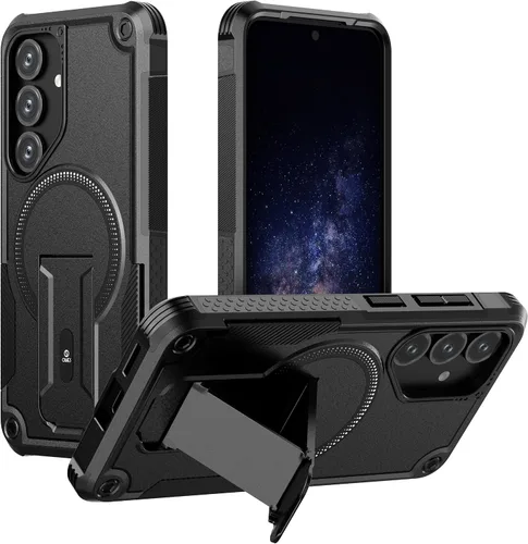 Vista 10 de ONES Funda para Samsung Galaxy A56 5G / A36 5G, grado MIL, a prueba de caídas, doble capa a prueba de golpes, bolsa de aire de esquina, soporte