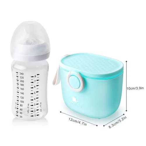 Vista 7 de Termichy Dispensador de fórmula para bebés, dispensador portátil de leche en polvo con asa de transporte y cuchara para viajes actividades al aire