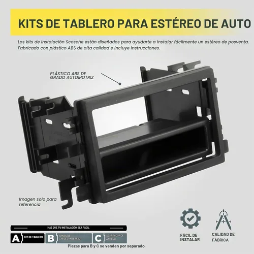 Vista 7 de Scosche TA2101B compatible con Toyota Corolla ISO 2009-13 doble DIN y DIN+Pocket Dash Kit, negro