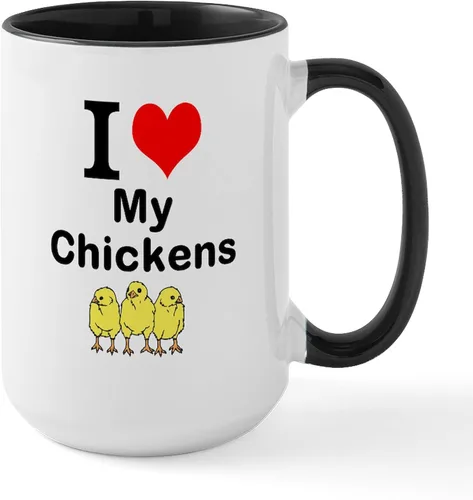 Vista 38 de CafePress Backyard Chicken Whisperer Mugs Taza de café de cerámica de 15 oz (15.0 fl oz)