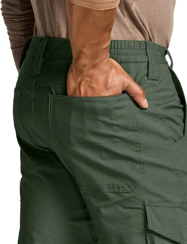 Vista 7 de CQR Men's Flex Ripstop Tactical Pants, Water Resistant Stretch Cargo Pants, Lightweight EDC Hiking Work Pants