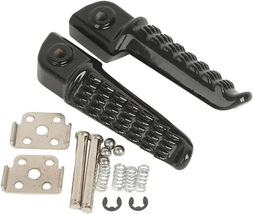 Vista 3 de XMT-MOTO - Reposapiés negro para Kawasaki Ninja ZX6R ZX10R ER6F ER6N 650R ZX-6R