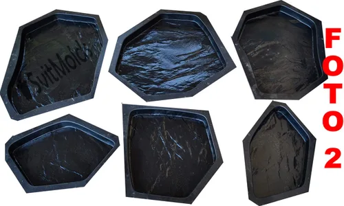 Vista 2 de SvitMolds Moldes de hormigón DIY Vendido 6 piezas Moldes de plástico Losa Fundición de hormigón Pavimentación de Jardín Senderos Piedra Patio