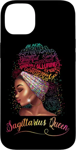 Vista 15 de iPhone 16 Sagittarius Queen Women November December Melanin Birthday Case
