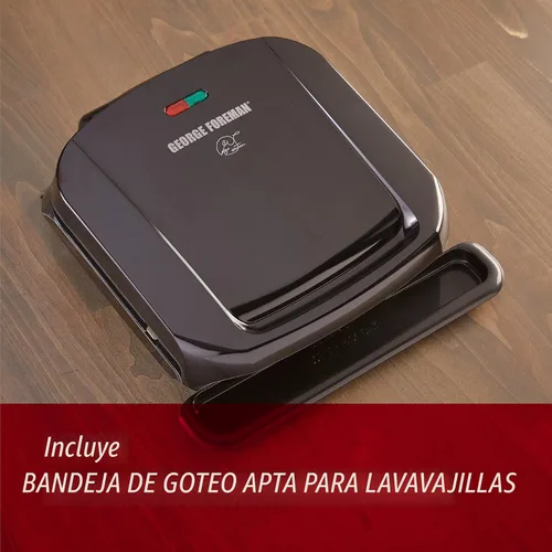 Vista 4 de George Foreman GRP1060B - Parrilla eléctrica y prensa para panini (4 porciones), color negro