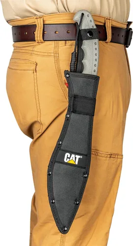 Vista 4 de Cat Machete con funda de correa para el hombro, 19 pulgadas, cuchillo de hoja de acero inoxidable con mango de herramienta ergonómico y cómodo