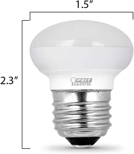 Vista 4 de Feit Electric BPR14DM / 927CA / 4 40W Equivalente 3.3 Watt Dimmable 300 Lumens LED R14 Bombilla, 2.3 "H x 1.5" D, 2700K Blanco suave, 4 piezas