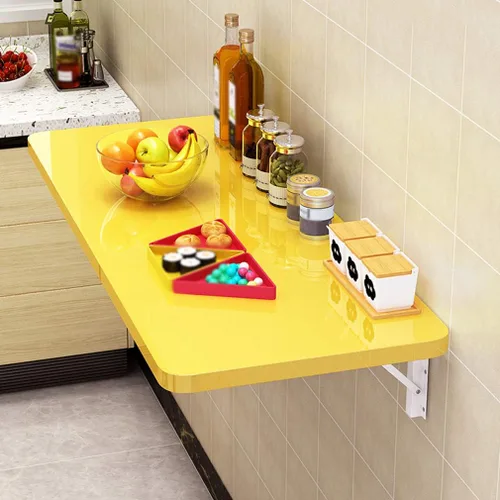 Vista 8 de Mesa plegable de pared, mesa de comedor de cocina, mesa flotante de pared, estante de garaje, escritorio de ordenador para oficina, escritorio