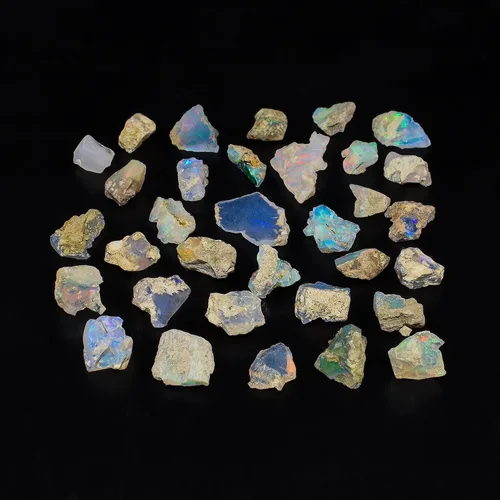 Vista 3 de Cristales de ópalo crudo, lote de ópalo natural genuino de grado AAA, cristales de reiki y piedras curativas, piedra preciosa para hacer joyas