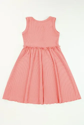 Vista 5 de blibean Vestido sin mangas Sumer para niñas de color sólido, tallas 4-13 años
