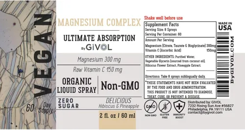 Vista 7 de Tri Magnesium Complex – Magnesio Biglicinato, Citrato y Taurato Líquido Spray 300 mg con Vitamina C cruda para descompresión corporal – Sabor a