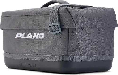 Vista 3 de Plano Bolsa de aparejos de pesca de vanguardia para fines de semana, base impermeable moldeada, almacenamiento espacioso, mangas de herramientas