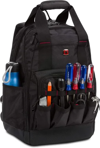 Vista 7 de SwissGear Mochila de bolsa de herramientas, se adapta hasta, Negro, Mediana