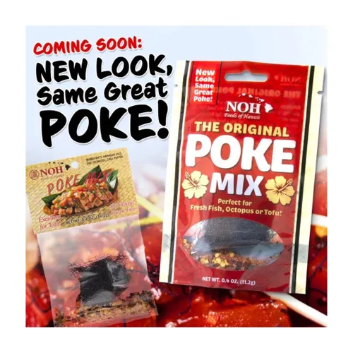 Vista 5 de Hawaiian Poke Mix Paquete de 6 Mezcla de condimentos Hawaiian Ogo Sabor auténtico Todo natural Sin gluten Paquetes Paquete variado