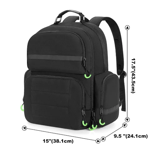 Vista 6 de PGmoon Game Console Backpack Fits for Xbox OneOne S One X, Xbox Series S, Xbox 360 360 Slim, Travel Carrying Case Bag for 15.6 Laptop, Controllers