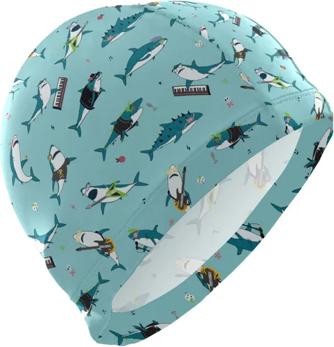 Vista 16 de Gorra de natación unisex para adultos, diseño divertido creativo de poliéster