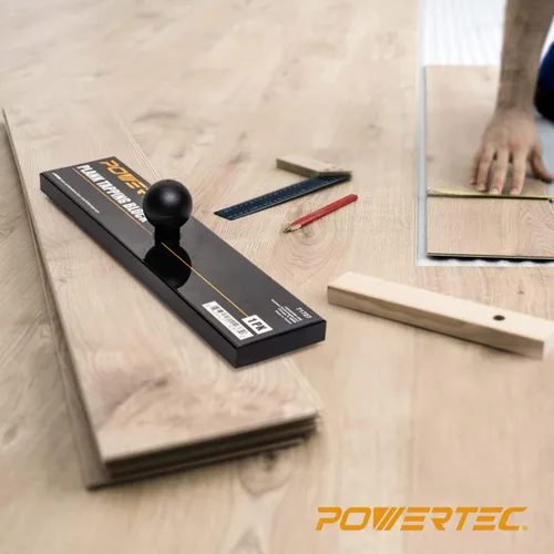 Vista 4 de POWERTEC Kit de instalación de pisos de vinilo Barra de tracción profesional y bloque de roscado Herramientas para pisos de madera para pisos