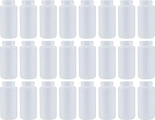 Vista 11 de Botellas de reactivo PP de boca ancha de 2.0 fl oz, 2 onzas, con tapas de polipropileno, paquete de 290