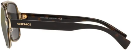 Vista 2 de Versace VE 2199 12524T Havana Gafas de sol cuadradas de plástico gris lente espejo