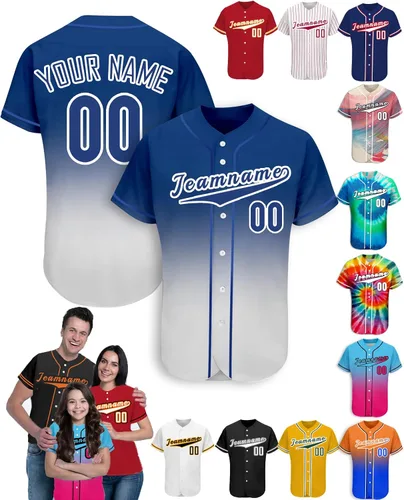 Vista 33 de Camiseta de béisbol personalizada para hombres, mujeres y niños con nombre, número y logotipo, camisetas de sóftbol personalizadas, S-4XL