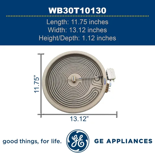Vista 6 de GE WB30T10130 Elemento de Superficie Dual Haliant/Radiante OEM Genuino para Gama GE