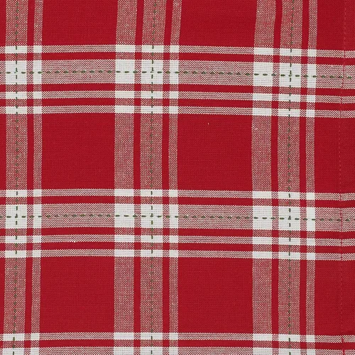 Vista 4 de DII Holiday Sprigs - Mesa de comedor y decoración de cocina, juego de servilletas, 20 x 20, cuadros Dobby rojos y blancos, 6 piezas