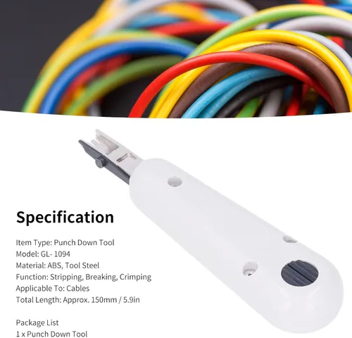 Vista 8 de Perforar hacia abajo herramientas de inserción de terminales de impacto de alambre IBDN material ABS para conectar cables