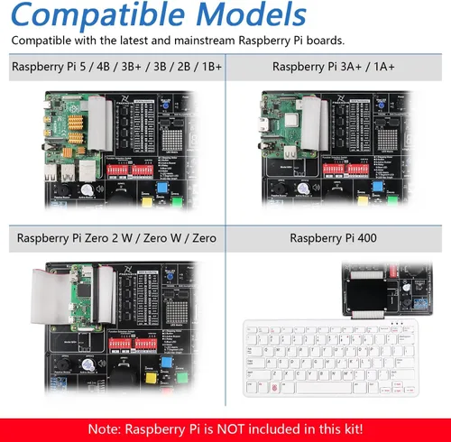 Vista 6 de Freenove Kit de proyectos para Raspberry Pi 5 4 B 3 B+ 400 Zero 2 W, cableado simple, tutorial detallado de 860 páginas, código de procesamiento