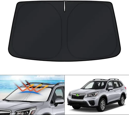Vista 10 de KUST - Parasol plegable para parabrisas para BMW X1 E84, accesorios 2011 2012 2013 2014 2015, protector de visera de sol ajustable que bloquea