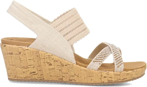 Vista 2 de Skechers Cali Beverlee-Fancy Sips - Sandalias de cuña para mujer, Natural