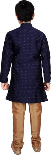 Vista 2 de Pro-Ethic Style Developer Ropa india para niños, juegos de Kurta de seda tradicional para niños, paquete de 1 (S-129)