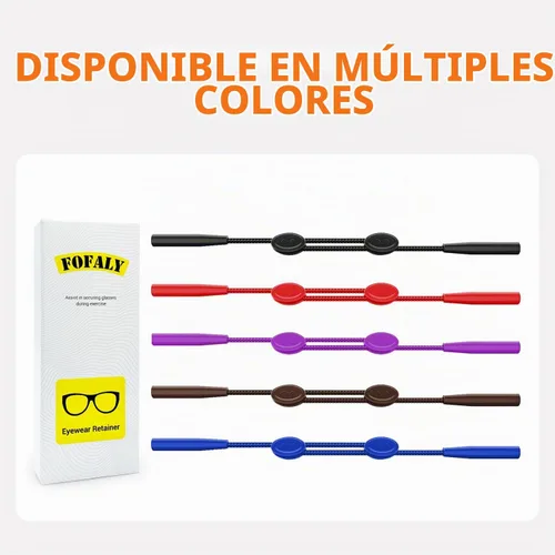 Vista 7 de Correa de gafas de sol 3pcs, sin cola ajustable correa de gafas de 3 piezas Negro