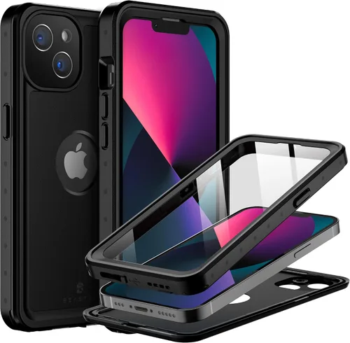 Vista 12 de BEASTEK Funda impermeable para iPhone 13 Mini, serie NRE a prueba de golpes a prueba de polvo bajo el agua IP68 con protector de pantalla integrado