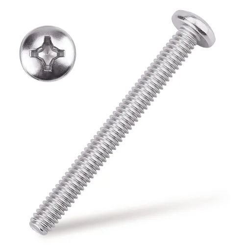Vista 11 de Tornillo de máquina de cabeza cilíndrica #2-56 x 1/4", ranurado Phillips, acero inoxidable 304 18-8, acabado brillante, rosca completamente