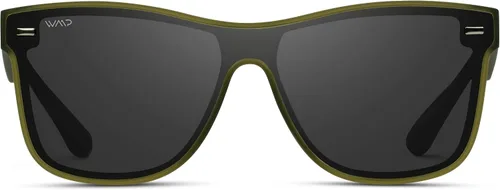 Vista 2 de WearMe Pro - Gafas de sol polarizadas de espejo completo con lente plana cuadrada moderna