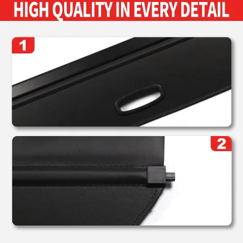 Vista 5 de Cubierta de Carga para Volvo XC60 2010 2011 2012 2013 2014 2015 2016 2017 para Accesorios Volvo XC60 Negro Cubierta de Maletero Retráctil Protector