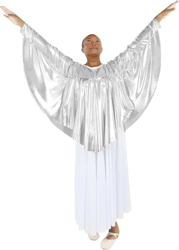 Vista 7 de Danzcue Camiseta de baile con ala de ángel para mujer Negro