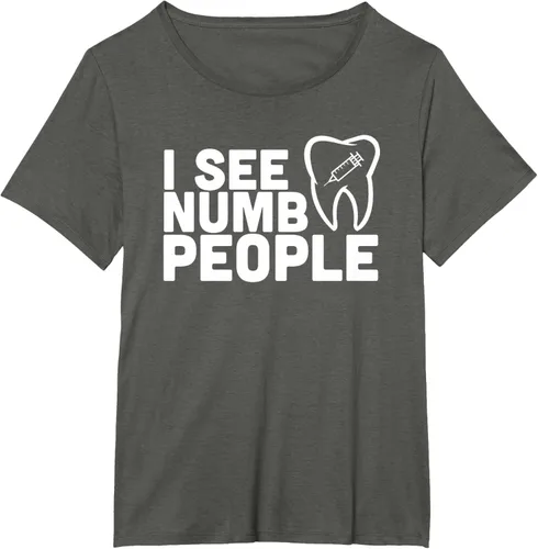 Vista 85 de I see Numb People - Camiseta de regalo para dentista dental, Negro, S