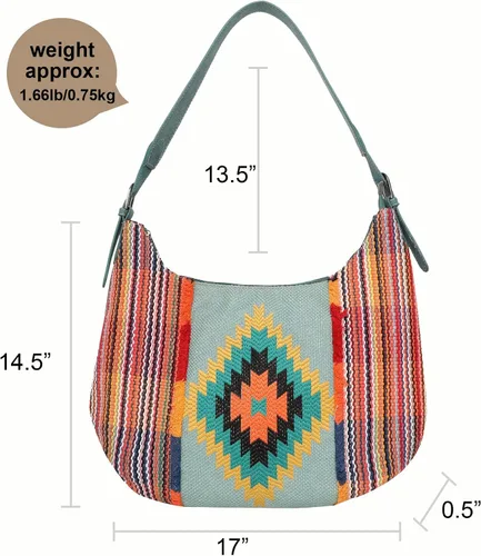 Vista 2 de Montana West Aztec Collection Western - Bolso de transporte oculto para mujer con cartera