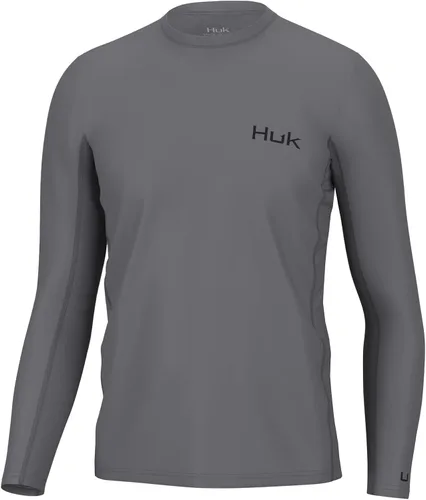 Vista 19 de HUK Camisa de manga larga Icon X para hombre, camisa de pesca de alto rendimiento Azul celeste