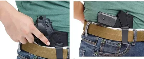 Vista 4 de POLICE Funda universal para pistola para hombres y mujeres, funda universal para pistola Airsoft mano derecha IWB de 0.354 in para transporte