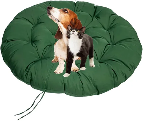 Vista 8 de Cojín redondo grueso para silla Papasan de 15.7 x 15.7 in, cojín de suelo extraíble para exteriores, cojín para silla Papasan al aire libre, cojín