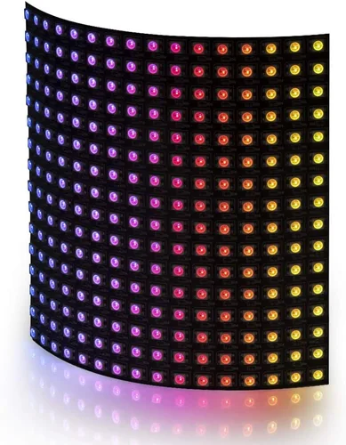 Vista 10 de BTF-LIGHTING WS2812B RGB 5050SMD direccionable individualmente digital 8x8 64 píxeles 3.1 pulgadas x 3.1 pulgadas Panel de matriz LED flexible FPCB