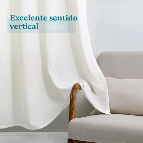Vista 5 de BGment Cortinas cortas de lino transparente de 40 pulgadas para cafetería, con ojales, filtrado de luz, semitransparentes para ventanas pequeñas