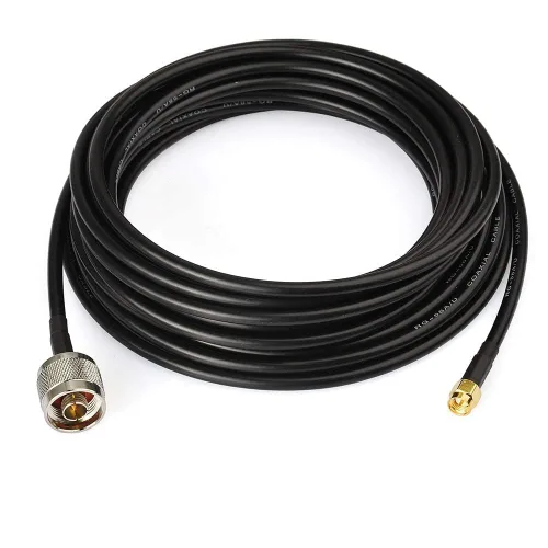 Vista 9 de Superbat Cable adaptador SMA a N de 12 pies RG58 N macho a SMA Macho Cable 50 ohm